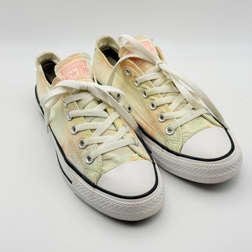 Converse Chuck Taylor Sneakers Womens 8 Yellow Palm Tree Tie Dye Low Top Shoes - Picture 9 of 9